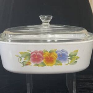 Corning Ware Summer Blush A-2-B Dish with Lid Made In USA